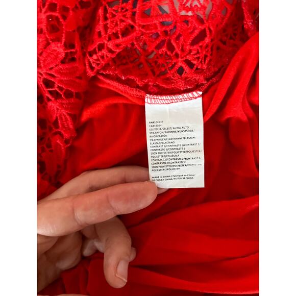 Anthropologie | Tiny | Red Gardenia Lace Top | Sz XS - Picture 5 of 5